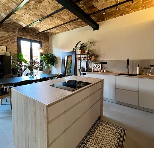 Renovation of a vintage-style kitchen in Barcelona